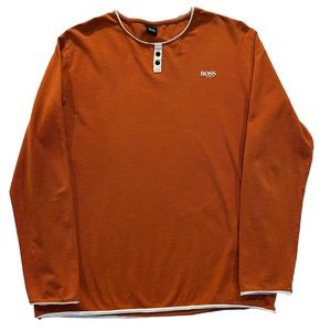Hugo Boss Orange Waffle Blend Long Sleeve Shirt XL or 2XL